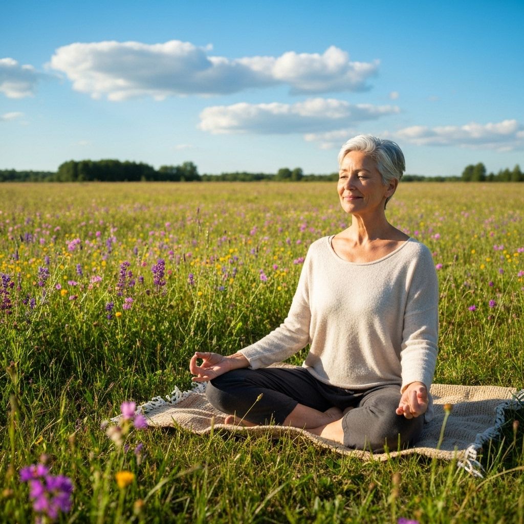 Person meditating